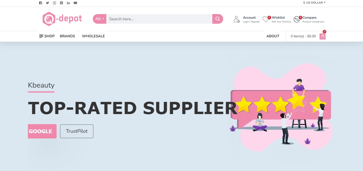 Q-depot B2B marketplaces for cosmetics