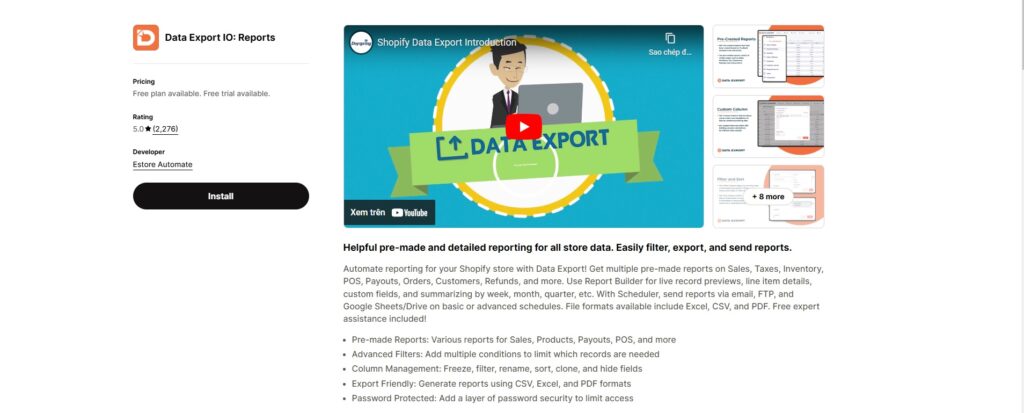 data export io