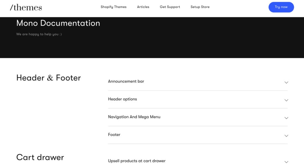 shopify mono theme