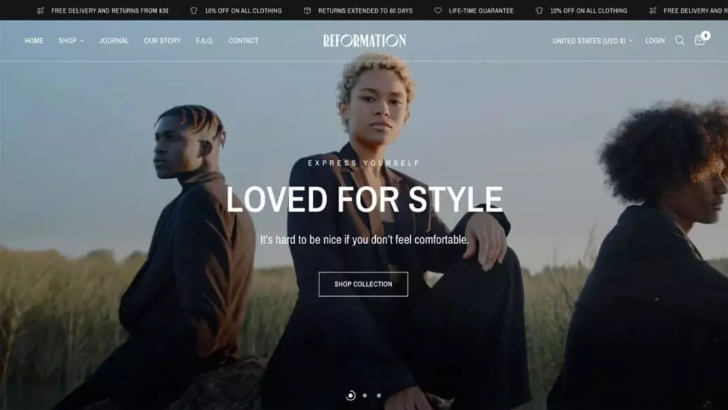 reformation shopify theme review