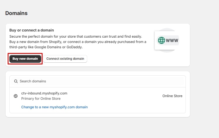 shopify domain cost 4