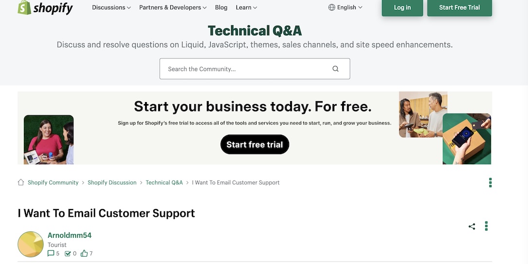 Contact-Shopify-support-community
