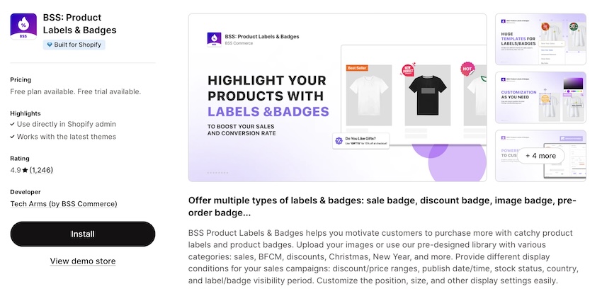 How to Add Product Labels & Badges on Shopify BSS