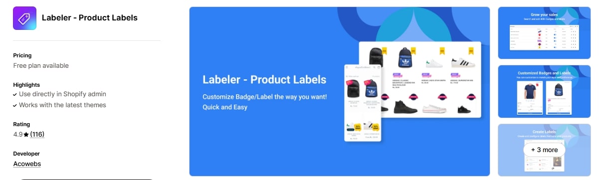 Labeler best shopify product label apps
