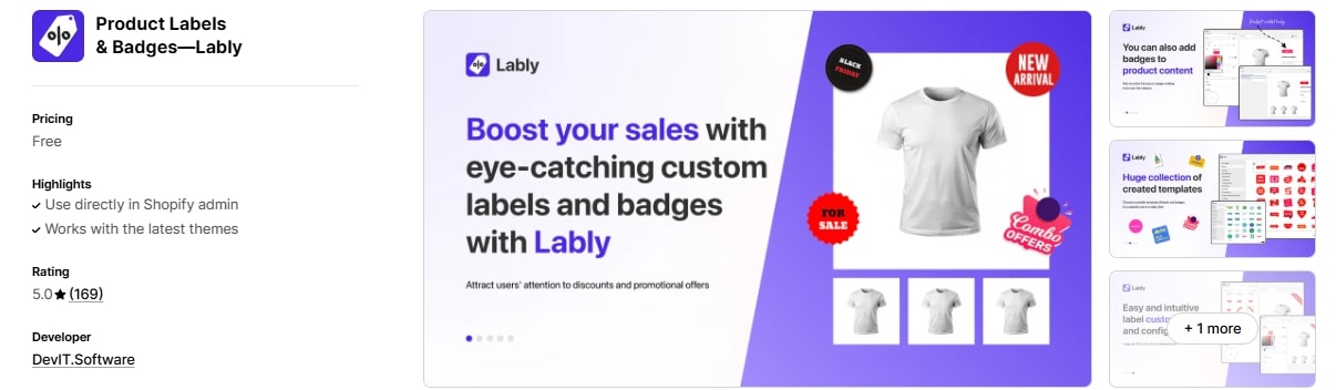 Lably best product label app shopify