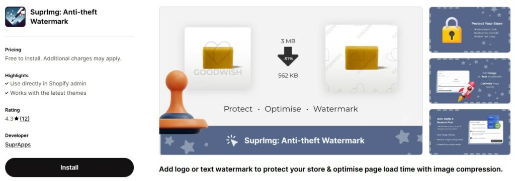 shopify image watermark apps