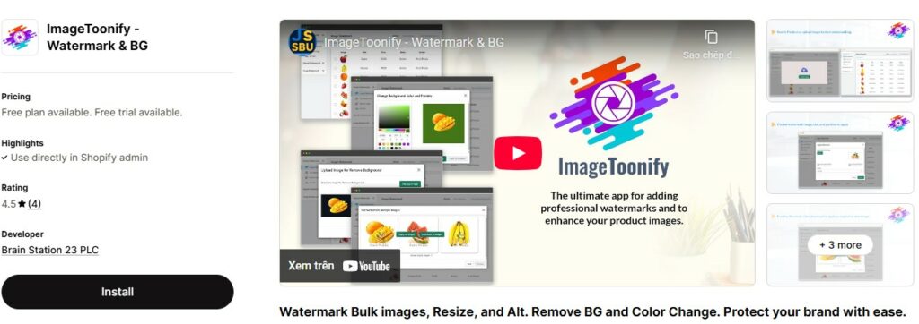 Shopify image watermark apps
