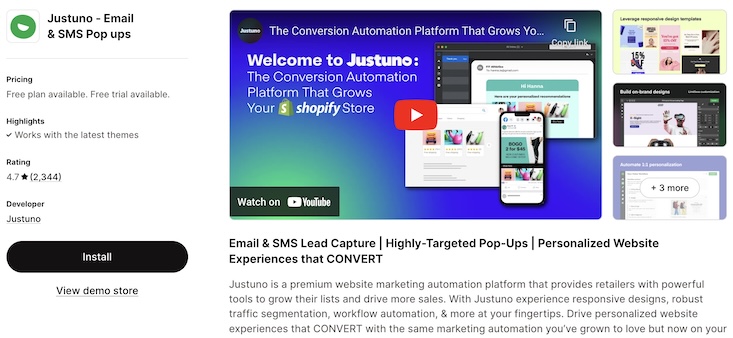 Shopify-marketing-automation-app-Justuno
