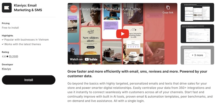 Shopify-marketing-automation-app-Klaviyo