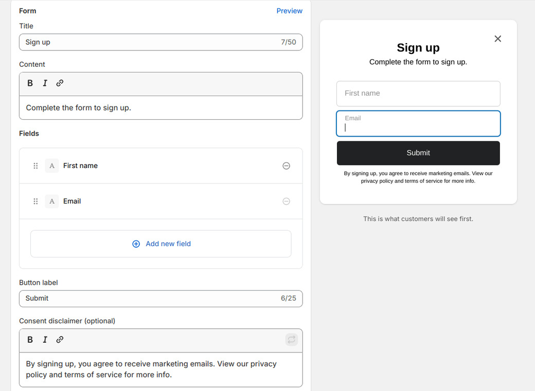 add discount pop up shopify