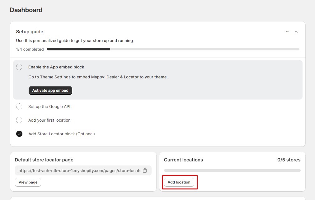 how to add store locator on shopify