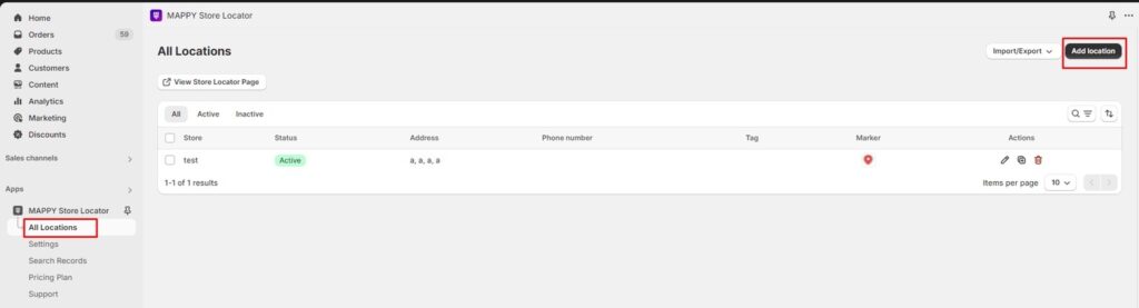 how to add store locator on shopify