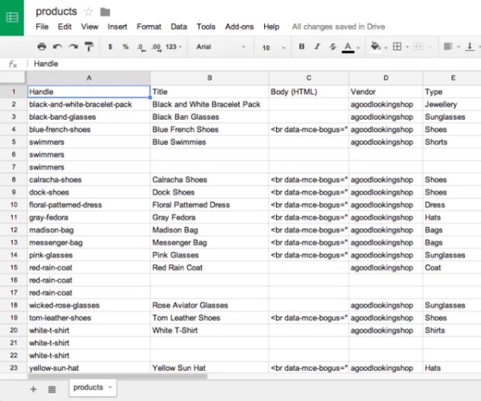 how to export products from shopify
