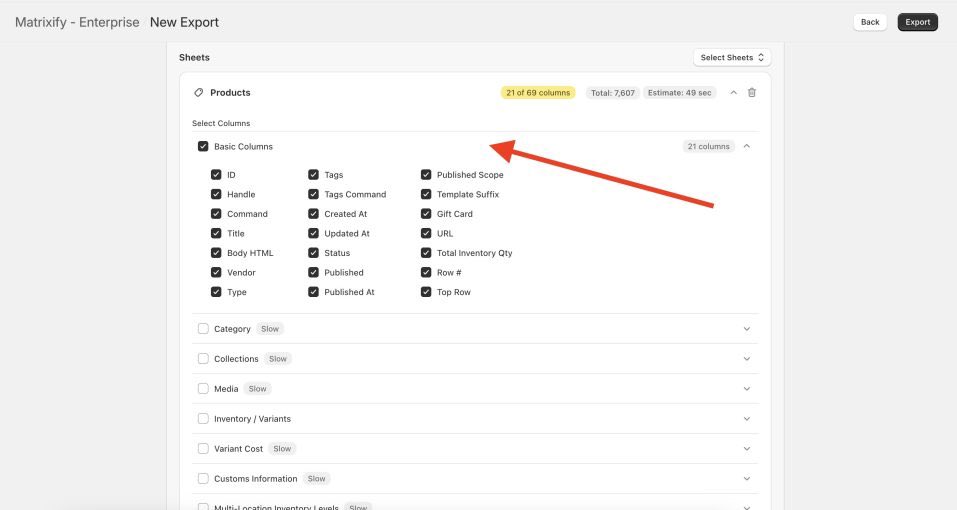 how to export products from shopify