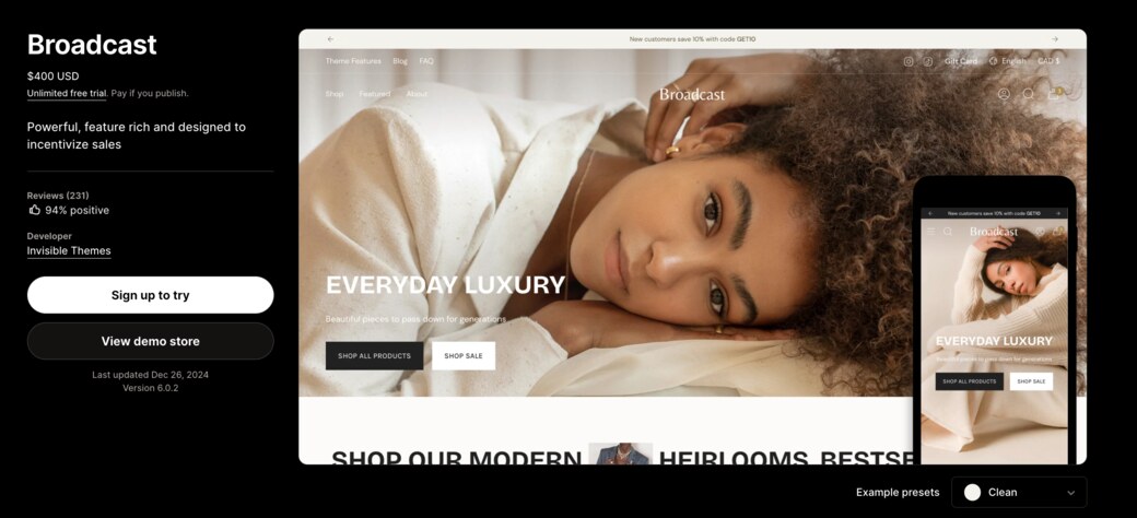 luxury shopify theme