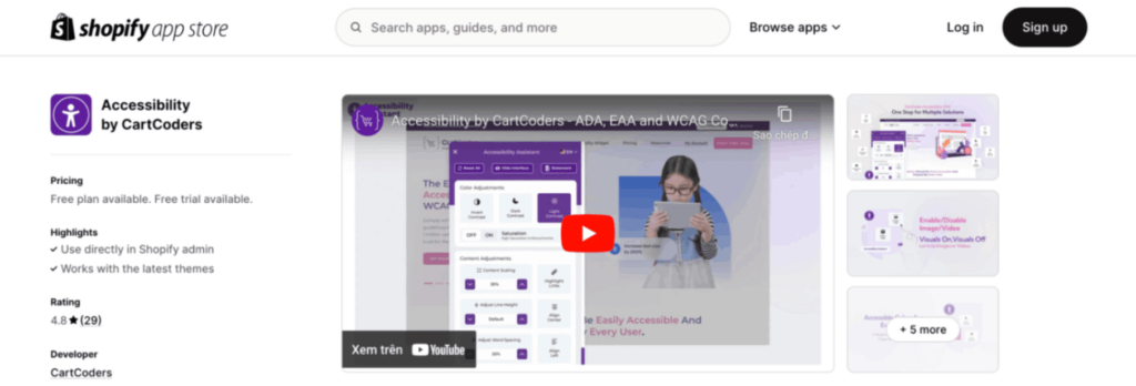 shopify accessibility apps