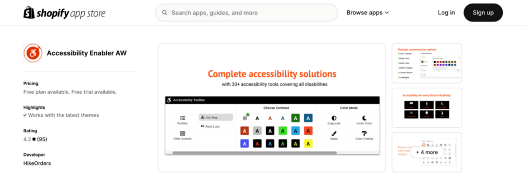 shopify accessibility apps