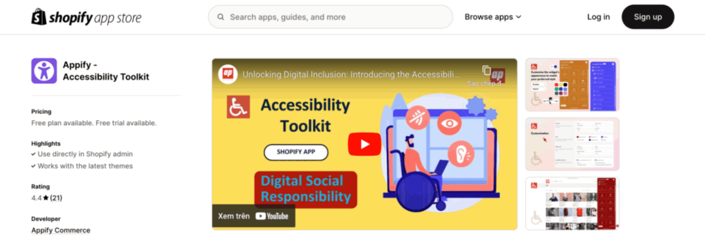 shopify accessibility apps