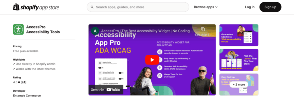 shopify accessibility apps