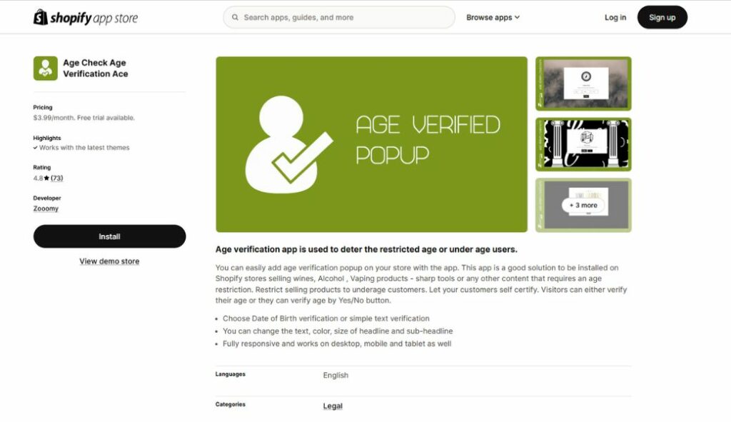 shopify age verification apps age check age verification ace