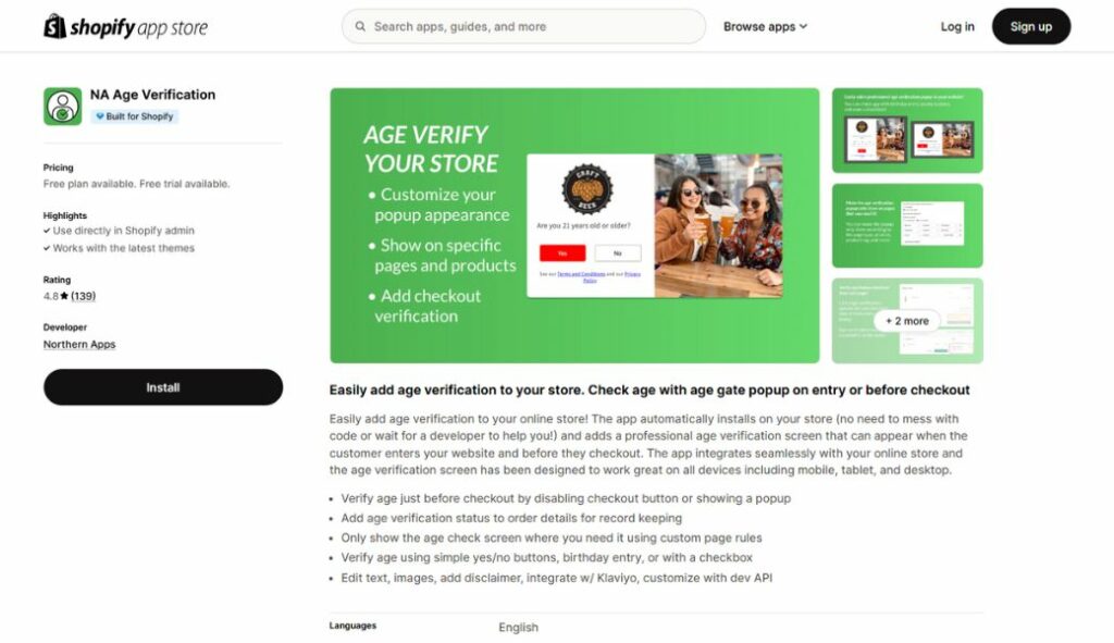 shopify age verification apps na age verification