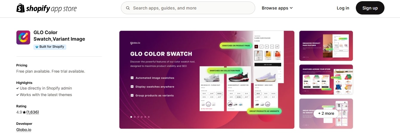 Shopify color swatch apps 2