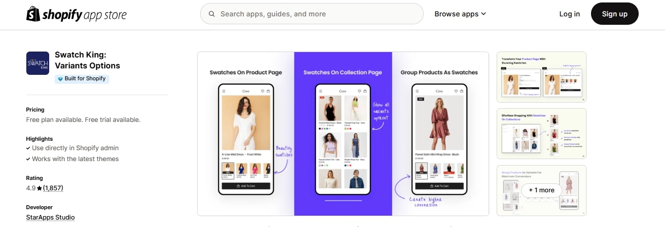 Shopify color swatch apps 4