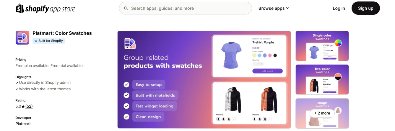 Shopify color swatch apps 5