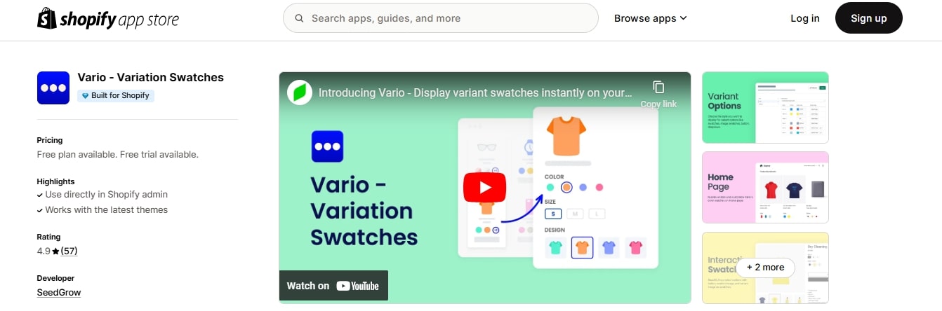 Shopify color swatch apps 6
