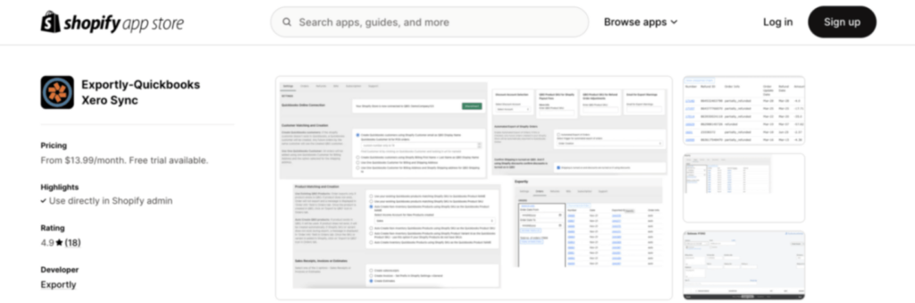 shopify export products