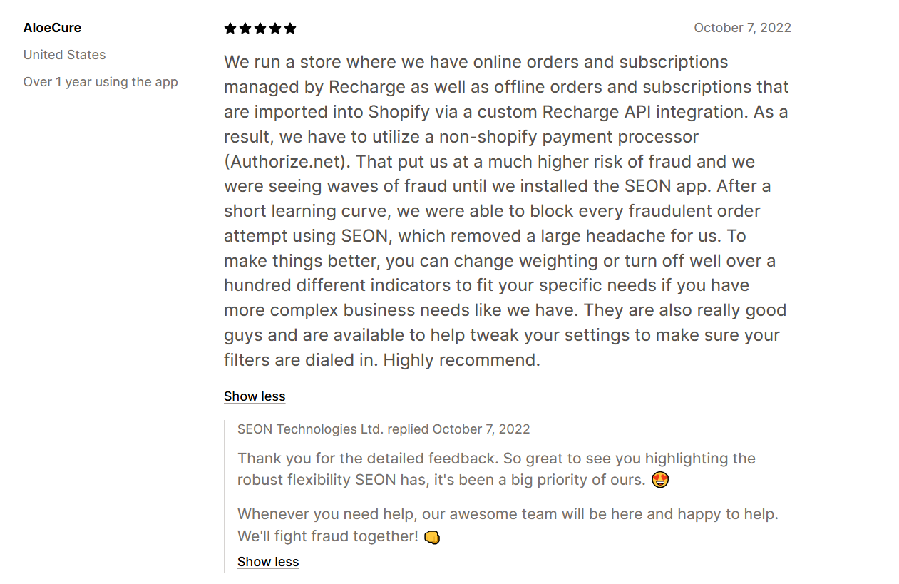 Shopify fraud protection app