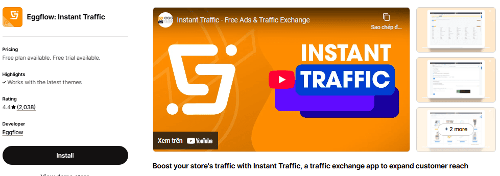 Shopify get traffic apps