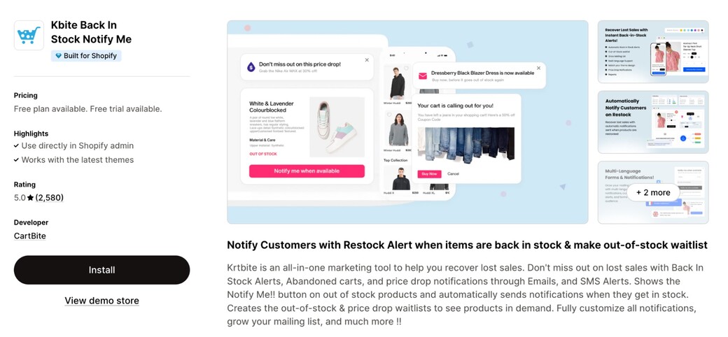 price alert app for shopify