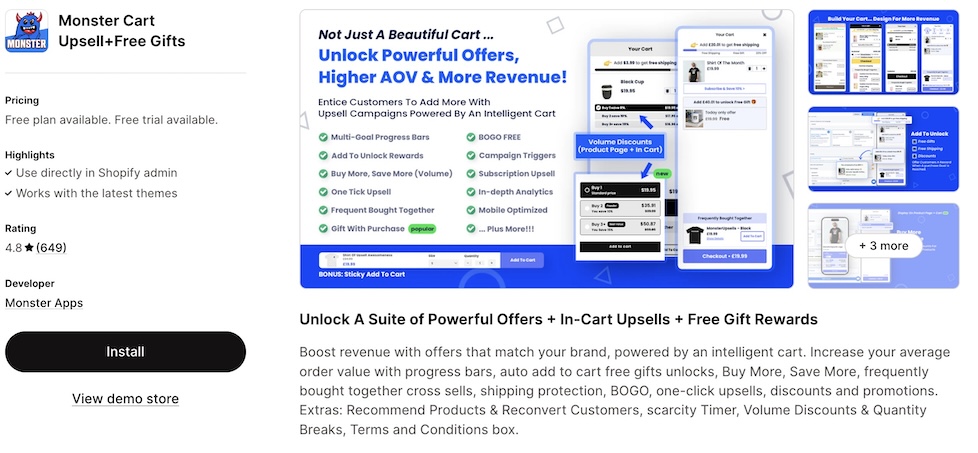 Best-upsell-app-for-Shopify-Monster-Cart-Upsell