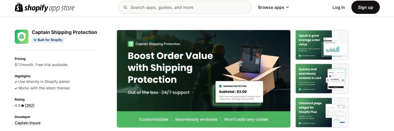 Captain Best Shipping Apps for Shopify