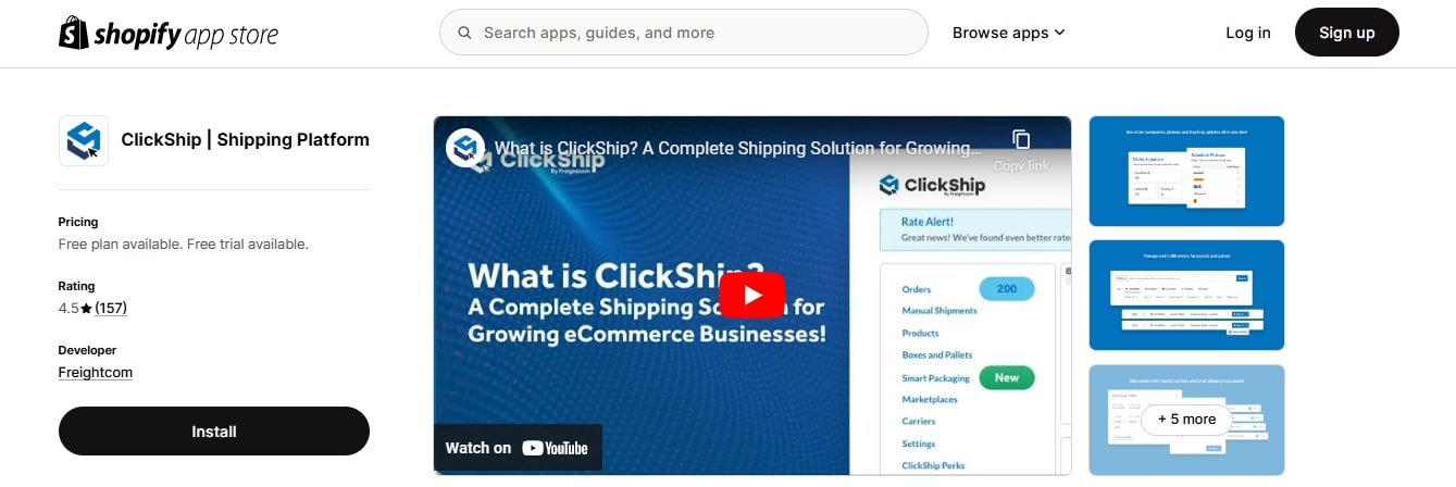 ClickShip Best Shipping Apps for Shopify