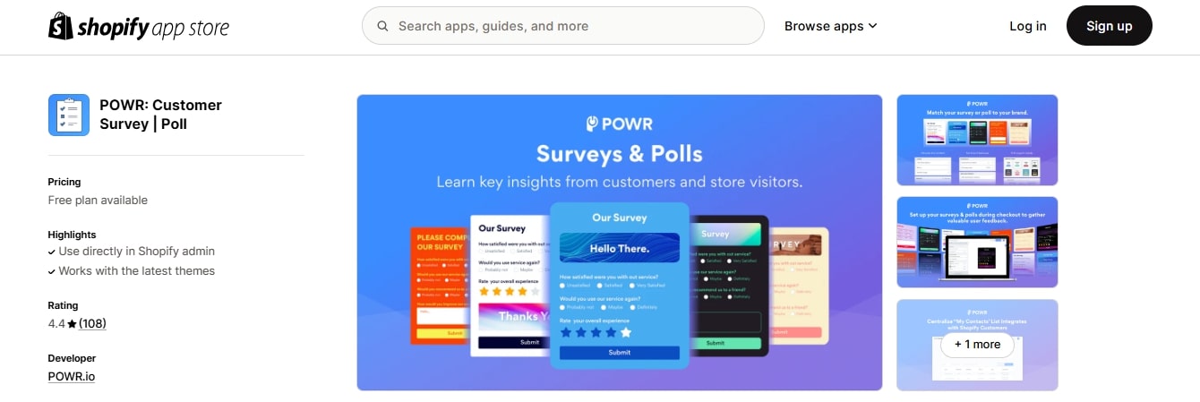 POWR Best Survey Apps For Shopify