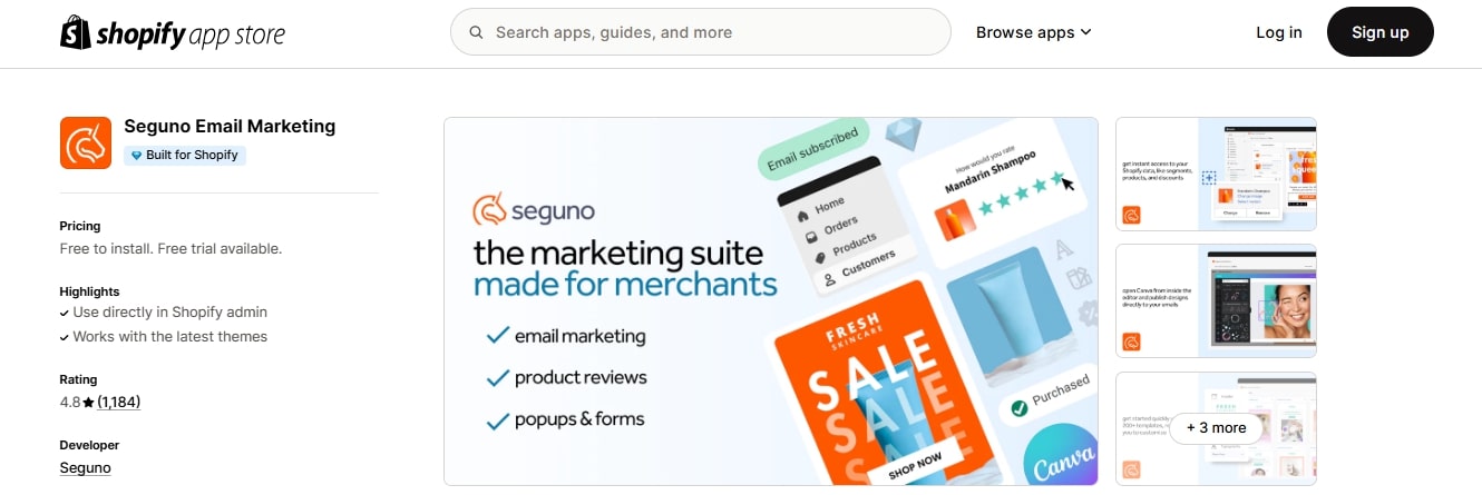 Seguno Shopify Store Management Apps
