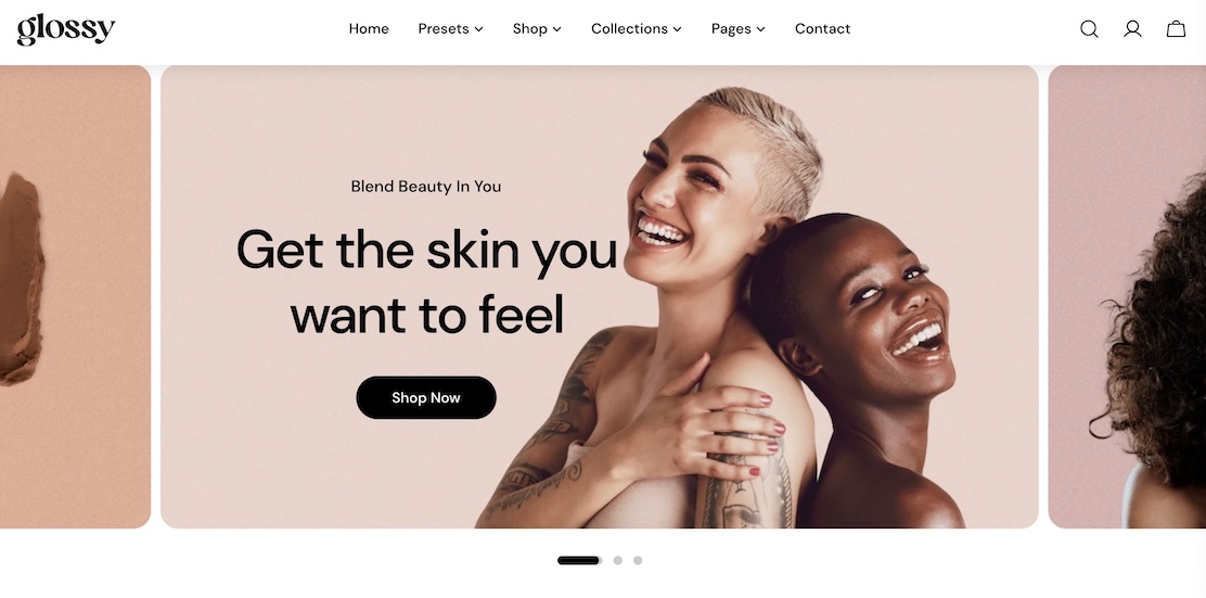 Sleek-Shopify-Theme-Glossy-style