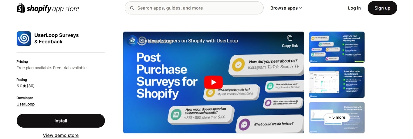 UserLoop Best Survey Apps For Shopify