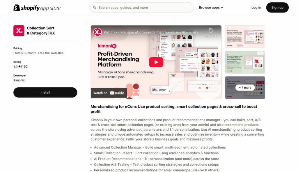 shopify product sorting apps