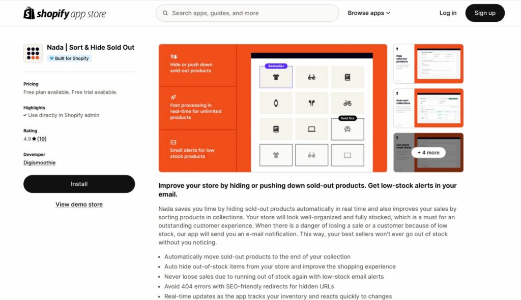 shopify product sorting apps