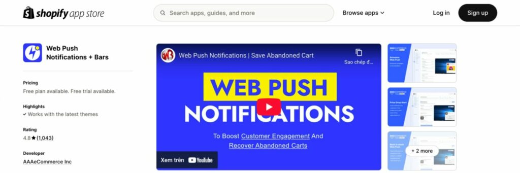 best push notification apps for shopify