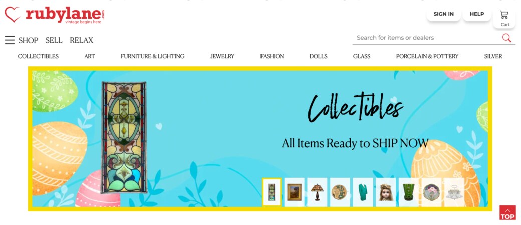 Ruby Lane - sites to sell jewelry online