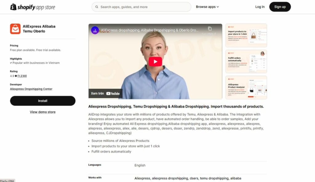 best product sourcing apps for shopify aliexpress alibaba temu oberlo