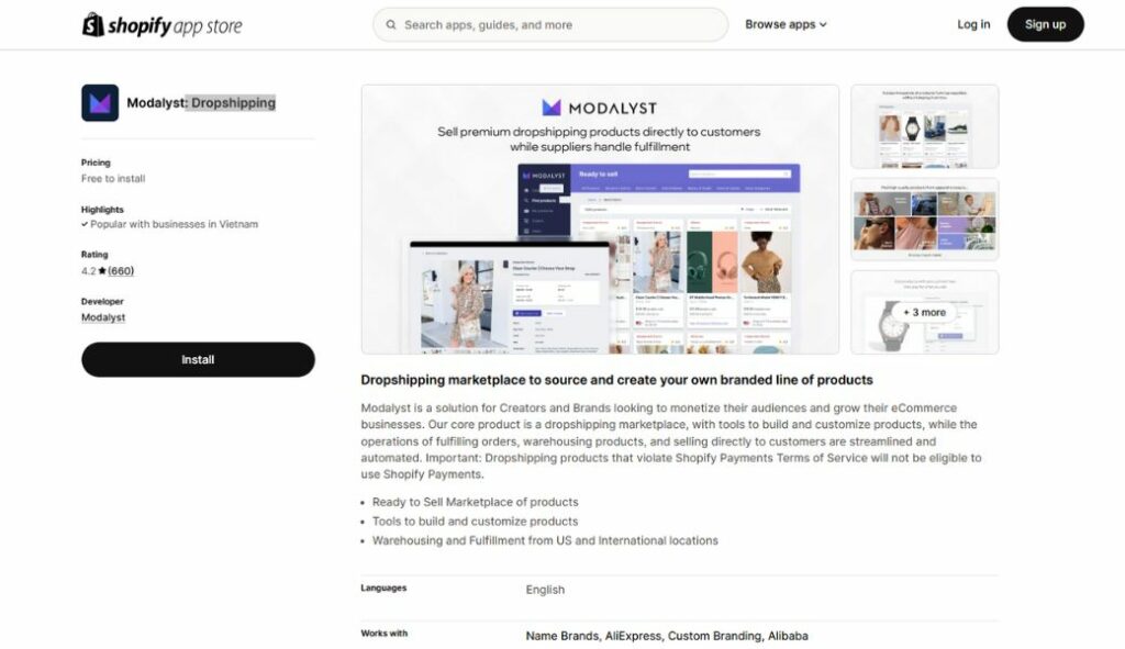best product sourcing apps for shopify modalyst