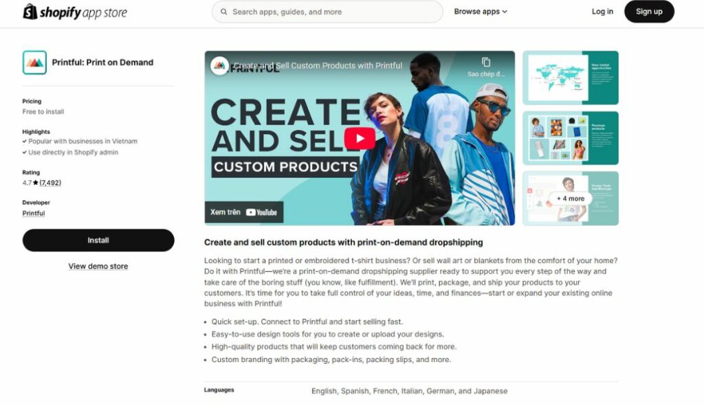 best product sourcing apps for shopify printful