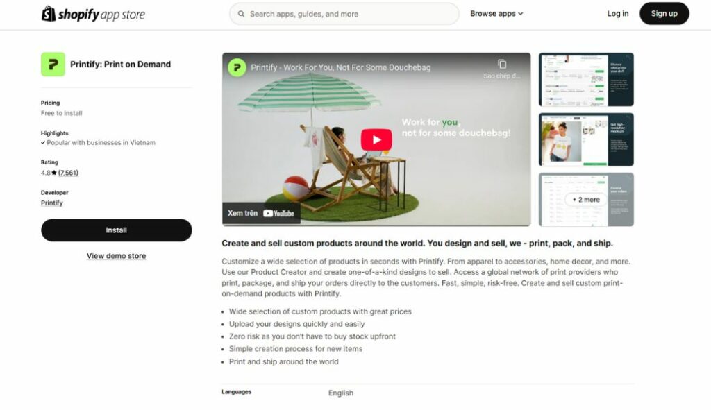 best product sourcing apps for shopify printify