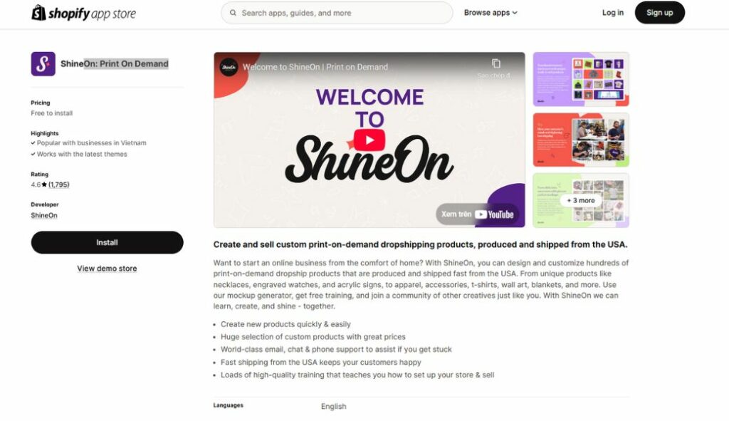 best product sourcing apps for shopify shineon
