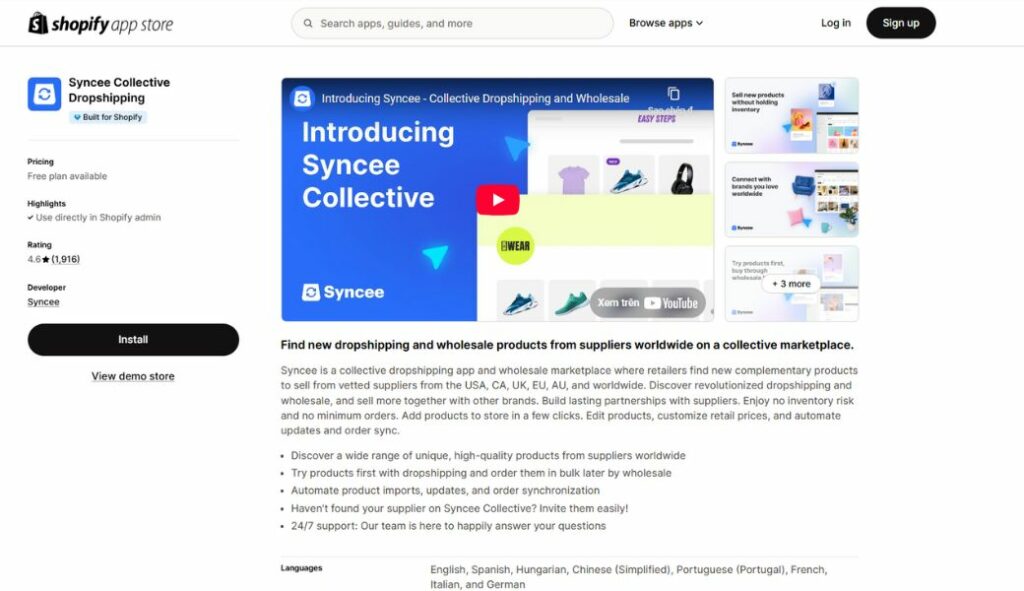 best product sourcing apps for shopify syncee